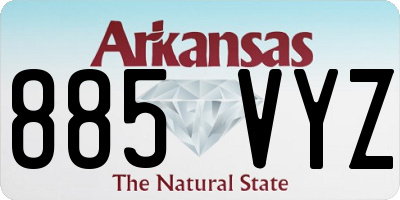 AR license plate 885VYZ