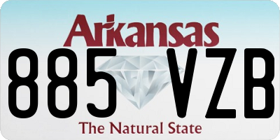 AR license plate 885VZB