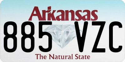 AR license plate 885VZC