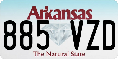 AR license plate 885VZD