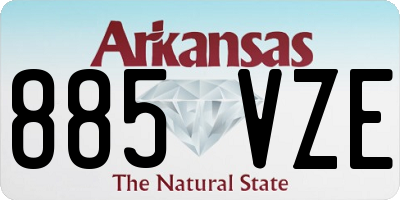 AR license plate 885VZE