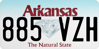 AR license plate 885VZH