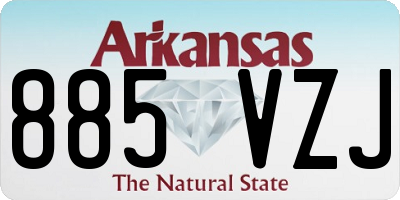 AR license plate 885VZJ