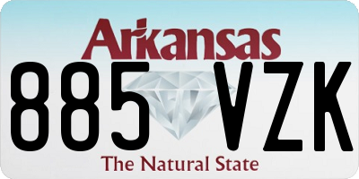 AR license plate 885VZK