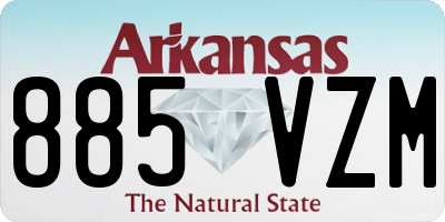 AR license plate 885VZM