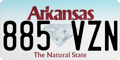 AR license plate 885VZN