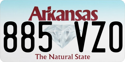 AR license plate 885VZO