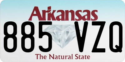 AR license plate 885VZQ