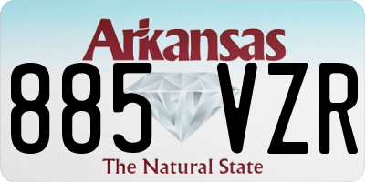 AR license plate 885VZR