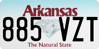 AR license plate 885VZT