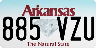 AR license plate 885VZU