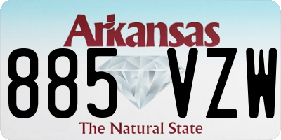AR license plate 885VZW