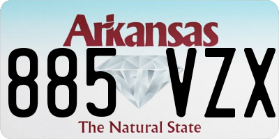 AR license plate 885VZX