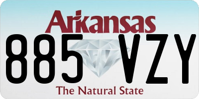 AR license plate 885VZY