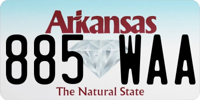AR license plate 885WAA