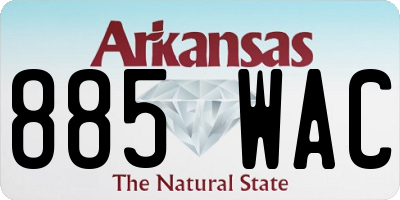 AR license plate 885WAC