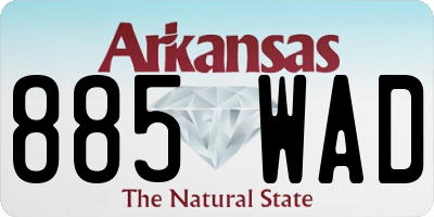 AR license plate 885WAD