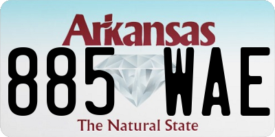 AR license plate 885WAE