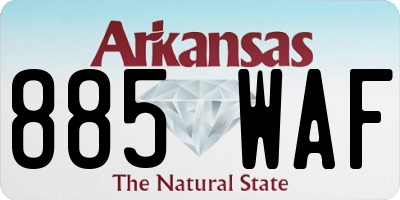 AR license plate 885WAF