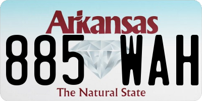 AR license plate 885WAH