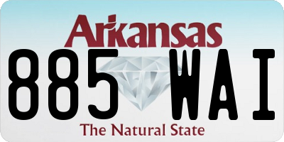 AR license plate 885WAI