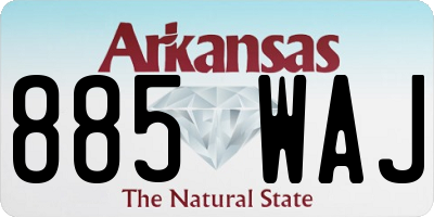 AR license plate 885WAJ