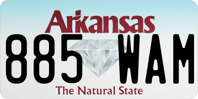 AR license plate 885WAM