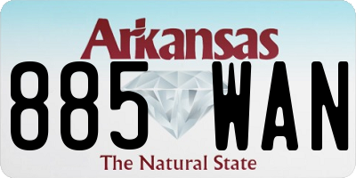 AR license plate 885WAN