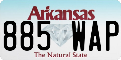 AR license plate 885WAP