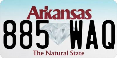 AR license plate 885WAQ