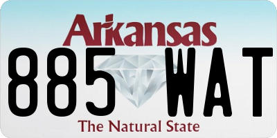 AR license plate 885WAT