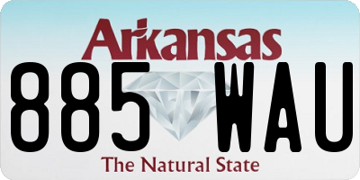 AR license plate 885WAU