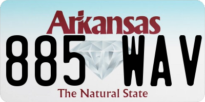 AR license plate 885WAV