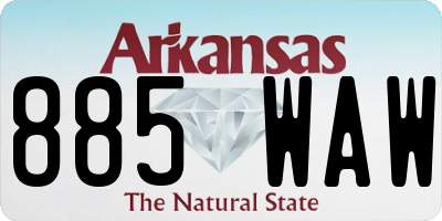 AR license plate 885WAW
