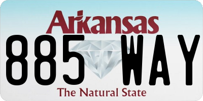 AR license plate 885WAY