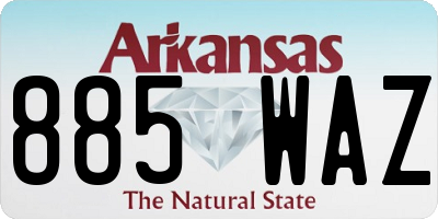 AR license plate 885WAZ