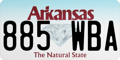 AR license plate 885WBA
