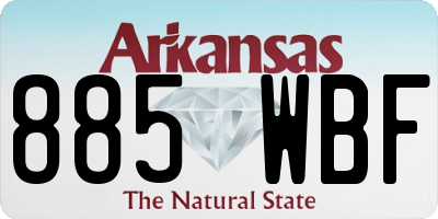 AR license plate 885WBF