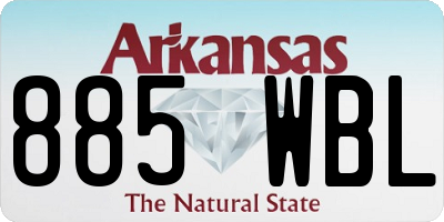 AR license plate 885WBL