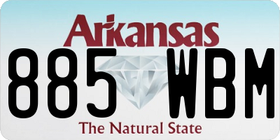 AR license plate 885WBM
