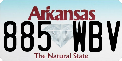 AR license plate 885WBV