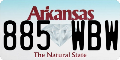 AR license plate 885WBW