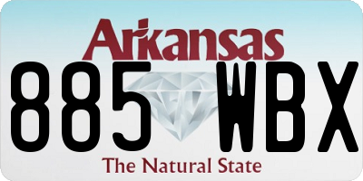 AR license plate 885WBX