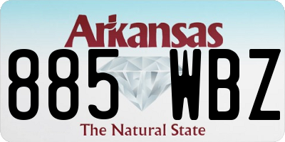 AR license plate 885WBZ