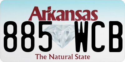 AR license plate 885WCB