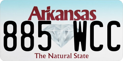 AR license plate 885WCC