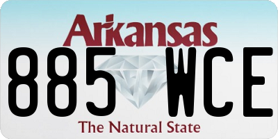 AR license plate 885WCE
