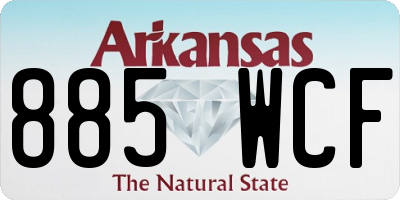 AR license plate 885WCF