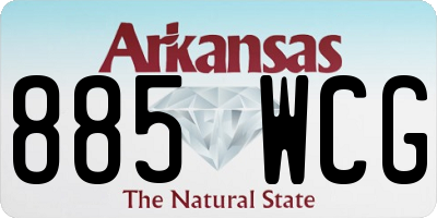 AR license plate 885WCG