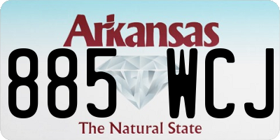 AR license plate 885WCJ